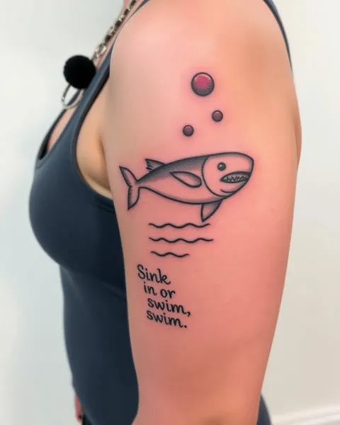 Tatouage "Sink or Swim" : conception d'art corporel signifiant